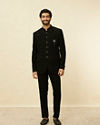 Manyavar Men Charcoal Black Classic Jodhpuri Suit