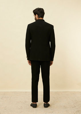 alt message - Manyavar Men Charcoal Black Classic Jodhpuri Suit image number 5