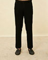 alt message - Manyavar Men Charcoal Black Classic Jodhpuri Suit image number 4