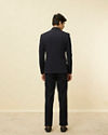 Manyavar Men Twilight Blue Textured Jodhpuri Suit