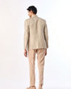 Manyavar Men Pistachio Green Ogee Patterned Suit