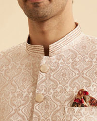 Manyavar Men Peach Elegance Jodhpuri Suit