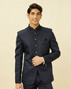 Sapphire Blue Ogee Patterned Suit image number 0