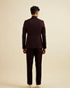 Manyavar Men Wine Bel Buti Patterned Jodhpuri Set