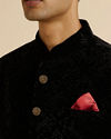 alt message - Manyavar Men Black Rhinestone Embellished Jodhpuri Suit image number 1