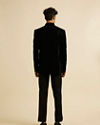 Manyavar Men Black Rhinestone Embellished Jodhpuri Suit
