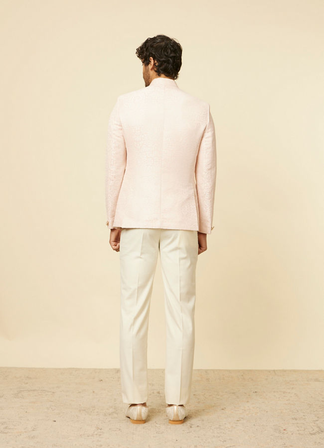 Manyavar Men Soft Pink Jodhpuri Suit