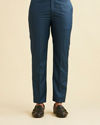 Manyavar Men Teal Blue Jodhpuri Suit with Imperial Patterns