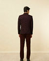 Manyavar Men Kohl Black Floral String Patterned Jodhpuri Suit