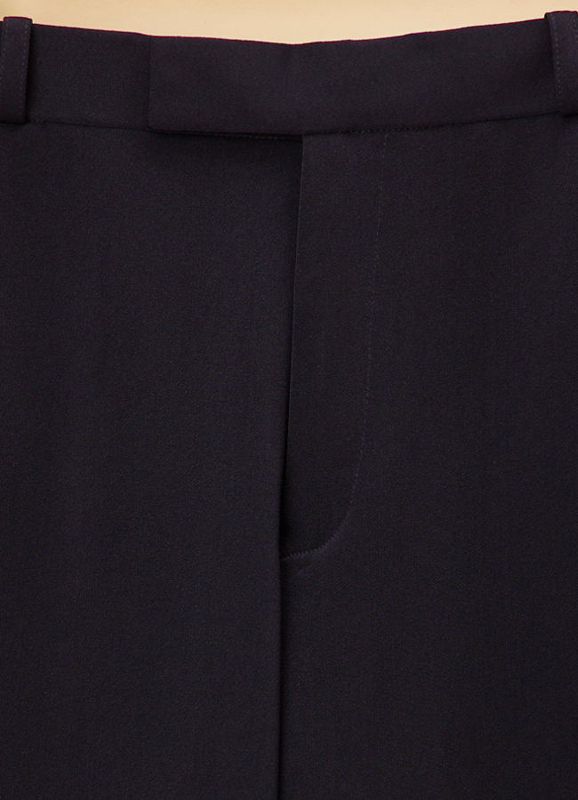 Manyavar Men Navy Blue Fern Embroidered Indo Western
