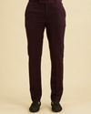Manyavar Men Wine Red Indo Western Set with Fern Motifs in a Fish Scale Pattern