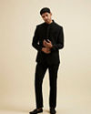 alt message - Manyavar Men Black Classic Jodhpuri Suit image number 2