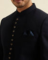 alt message - Manyavar Men Dark Green Classic Jodhpuri Suit image number 1