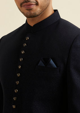 alt message - Manyavar Men Dark Green Classic Jodhpuri Suit image number 1