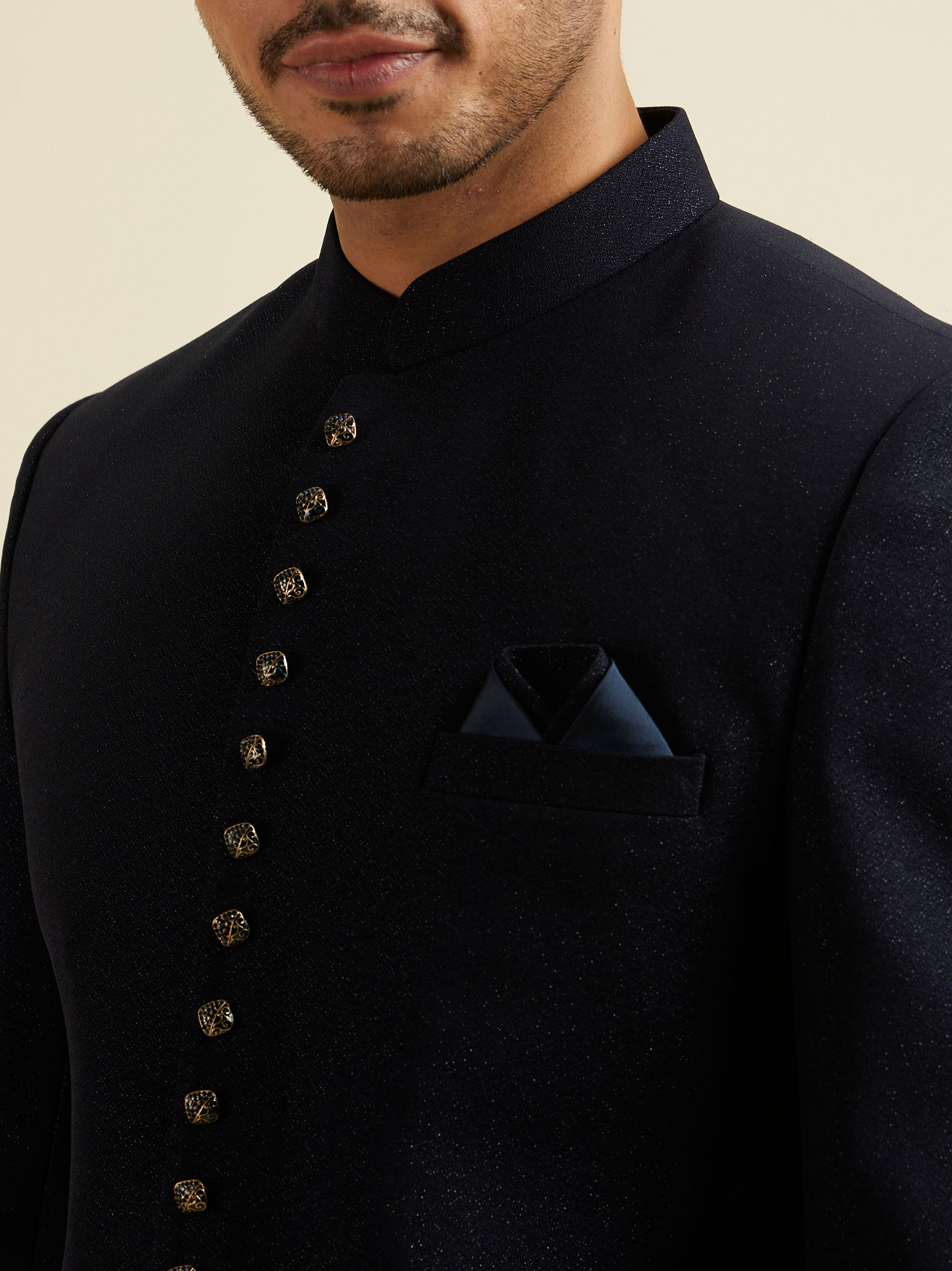 Manyavar Men Dark Green Classic Jodhpuri Suit