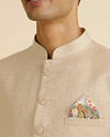 Manyavar Men Peachy Elegance Suit Set