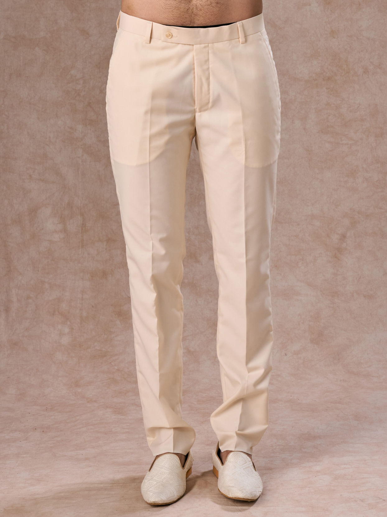 Manyavar Men Resplendent Cream Jodhpuri Suit