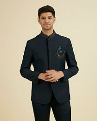 Manyavar Men Emerald Elegance Suit Set