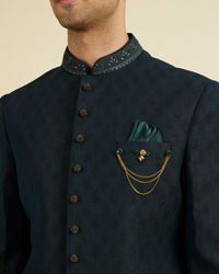 Manyavar Men Emerald Elegance Suit Set