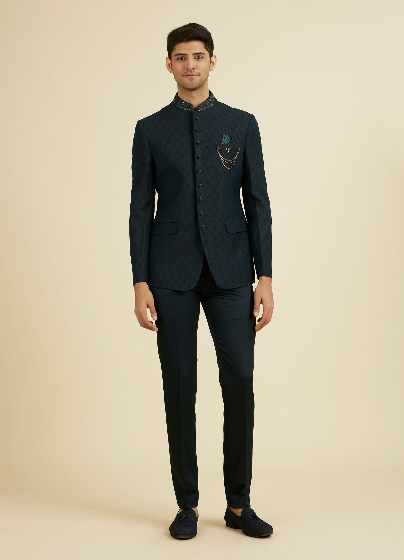 Buy Emerald Elegance Jodhpuri Suit Online in India @Manyavar - Jodhpuri Suit  for Men