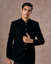 Black Velvet Jodhpuri Suit