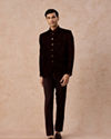 Manyavar Men Wine Toned Regal Jodhpuri Suit