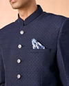 Manyavar Men Majestic Dark Blue Jodhpuri Suit