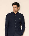 Manyavar Men Blue Majesty Rayon Suit Set