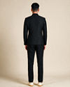 Manyavar Men Black Blended Rayon Jodhpuri Suit with Embroidery