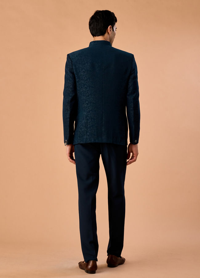 Manyavar Men Teal Blue Regalia Jodhpuri Suit