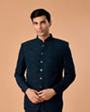 Manyavar Men Teal Blue Regalia Jodhpuri Suit