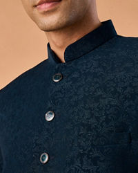 Manyavar Men Teal Blue Regalia Jodhpuri Suit