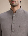 Manyavar Men Beige Blended Rayon Jodhpuri Suit