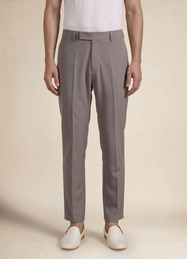 Manyavar Men Beige Blended Rayon Jodhpuri Suit