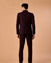 Manyavar Men Elegant Wine Jodhpuri Suit