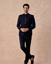 Manyavar Men Teal Blue Royale Jodhpuri Suit