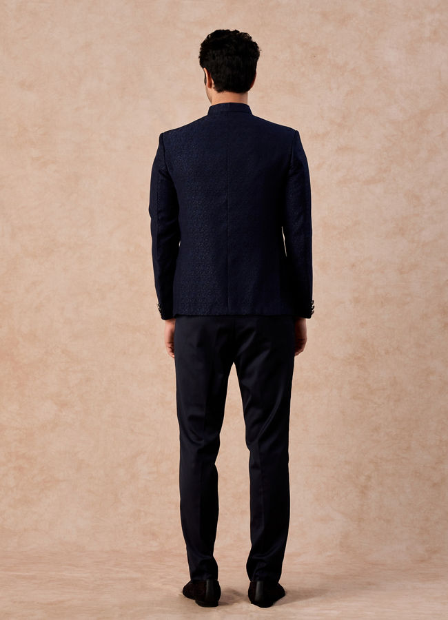 Manyavar Men Teal Blue Royale Jodhpuri Suit