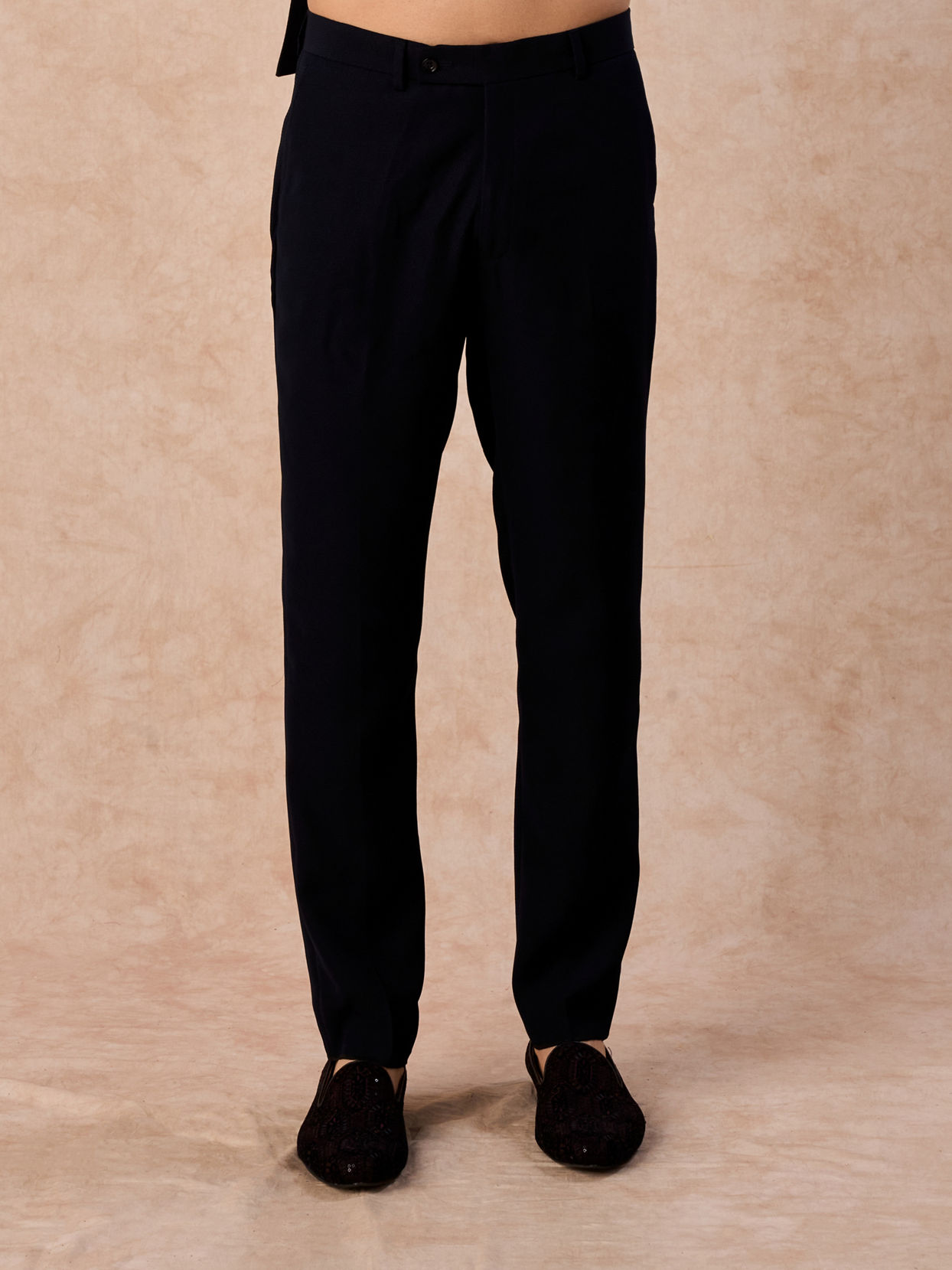 Manyavar Men Classic Dark Blue Jodhpuri Suit