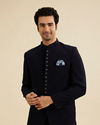 Manyavar Men Dark Blue Intrigue Suit Set