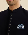 Manyavar Men Dark Blue Intrigue Suit Set