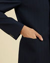 Manyavar Men Dapper Dark Blue Radiance Suit Set