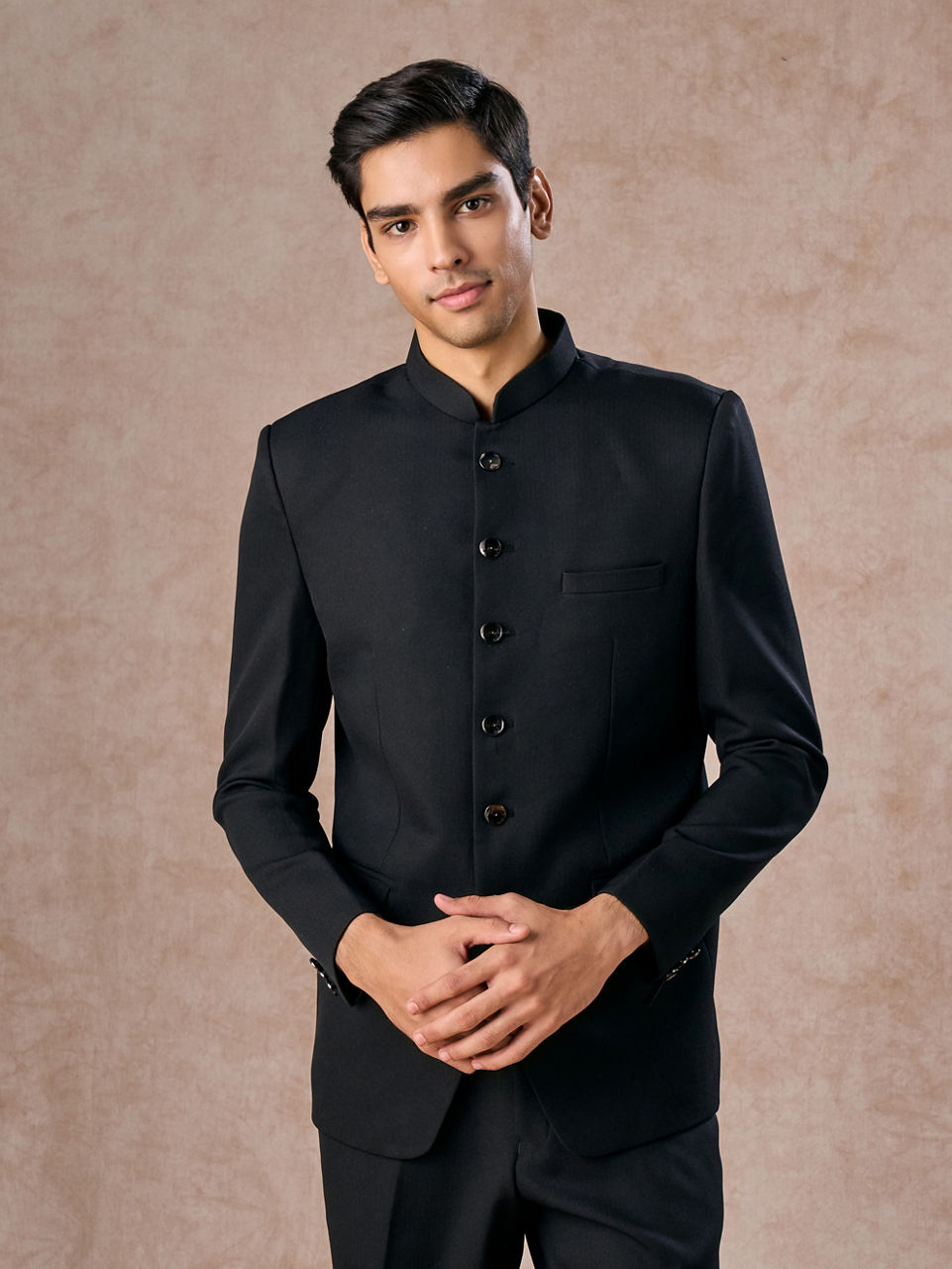 Manyavar Men Black Majesty Jodhpuri Suit