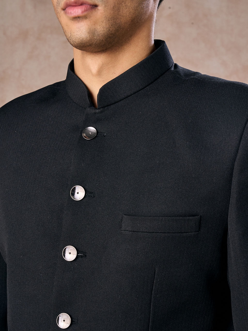 Manyavar Men Black Majesty Jodhpuri Suit