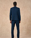 Manyavar Men Teal Blue Blended Rayon Jodhpuri Suit