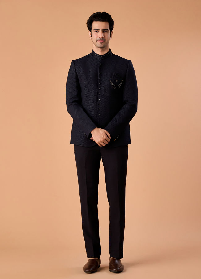 Manyavar Men Sapphire Elegance Jodhpuri Suit