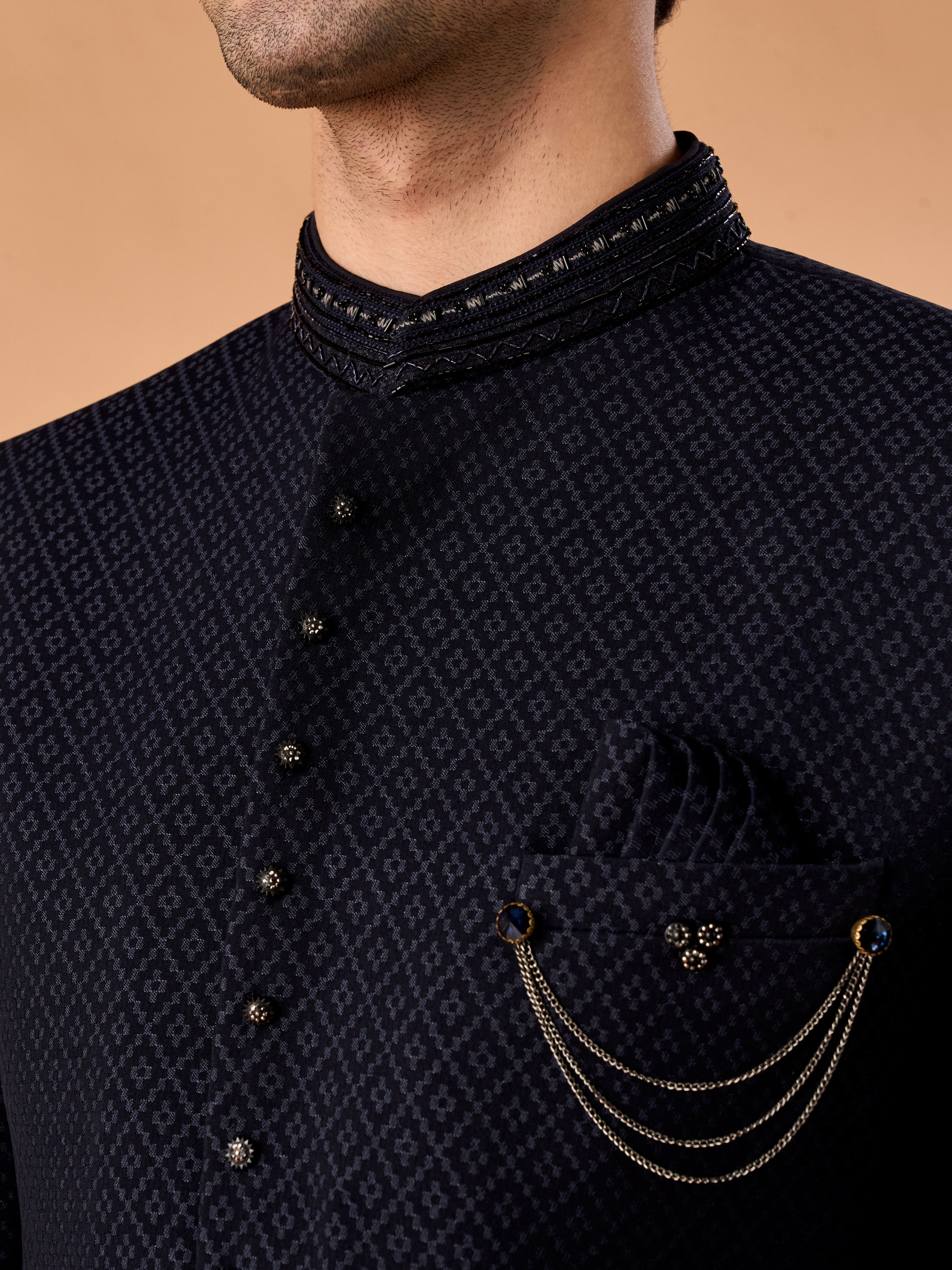 Manyavar Men Sapphire Elegance Jodhpuri Suit