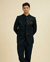 Manyavar Men Teal Green Splendor Suit Set