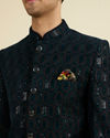 Manyavar Men Teal Green Splendor Suit Set