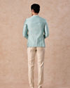 Manyavar Men Light Blue Brocade Jodhpuri Suit