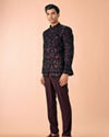 Manyavar Men Velvety Wine Elegance Jodhpuri Suit